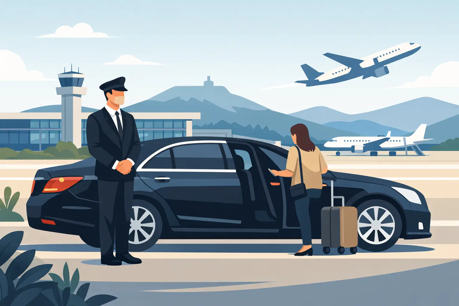 Coche con chófer Pamplona aeropuerto