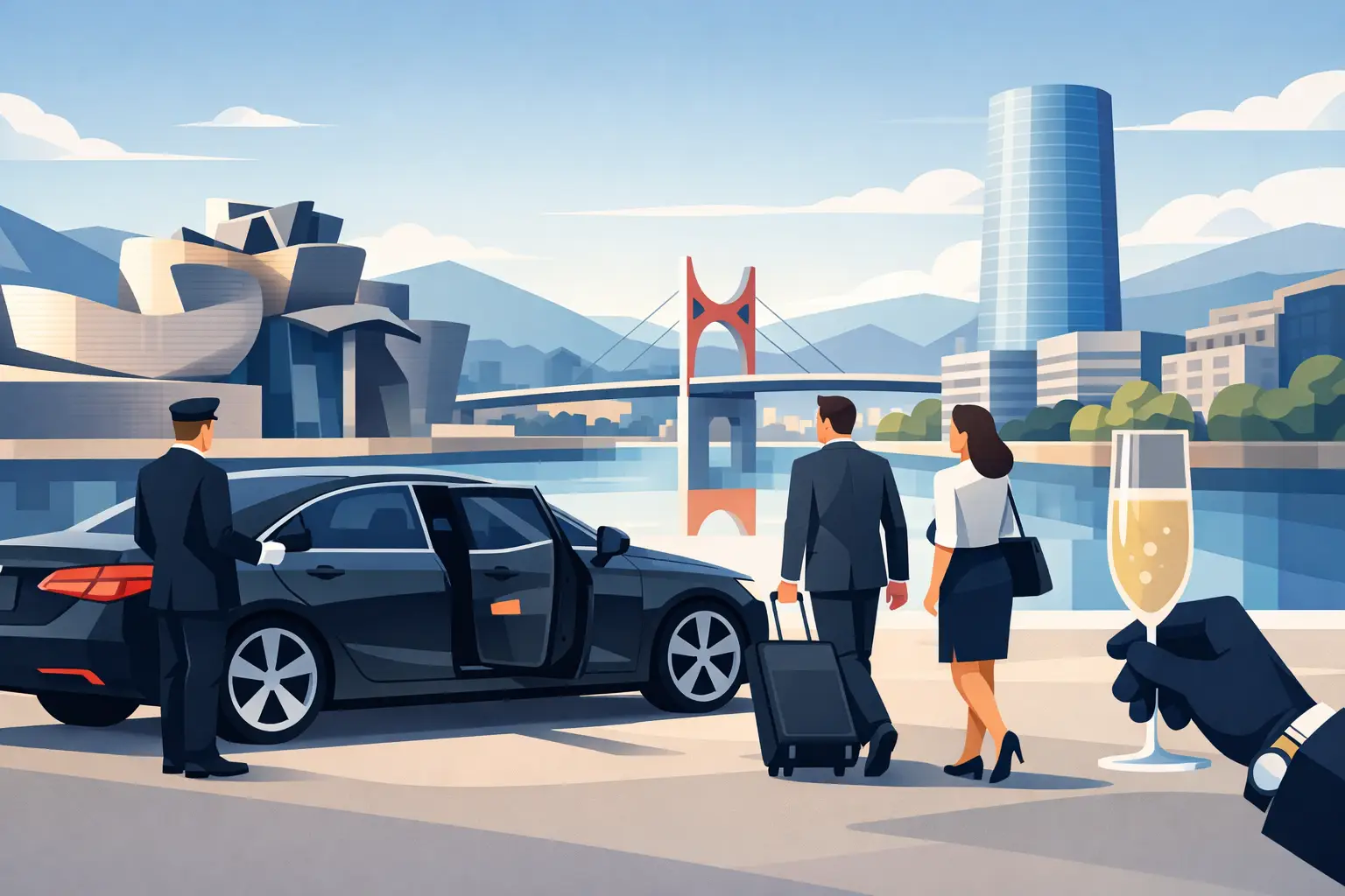 Traslado ejecutivo Bilbao with first-class detail